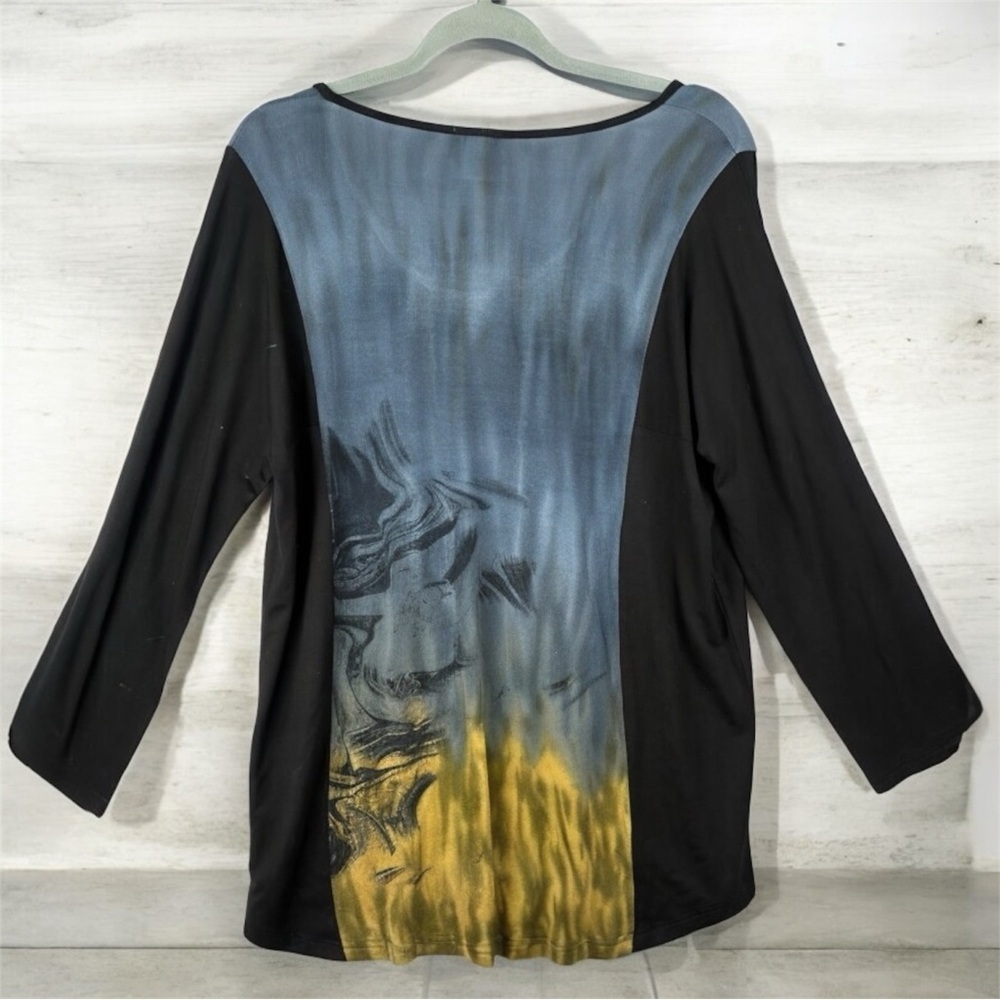 NWT Parsley & Sage Multicolor Long Sleeve Tunic Top Boho Hippie - Picture 2 of 11